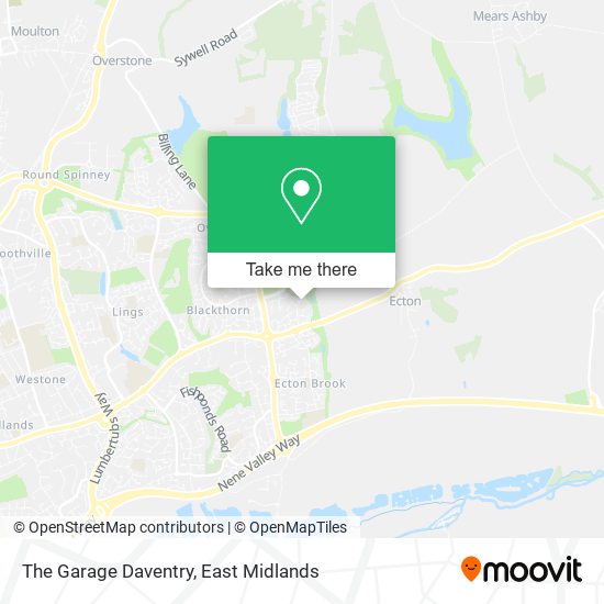 The Garage Daventry map