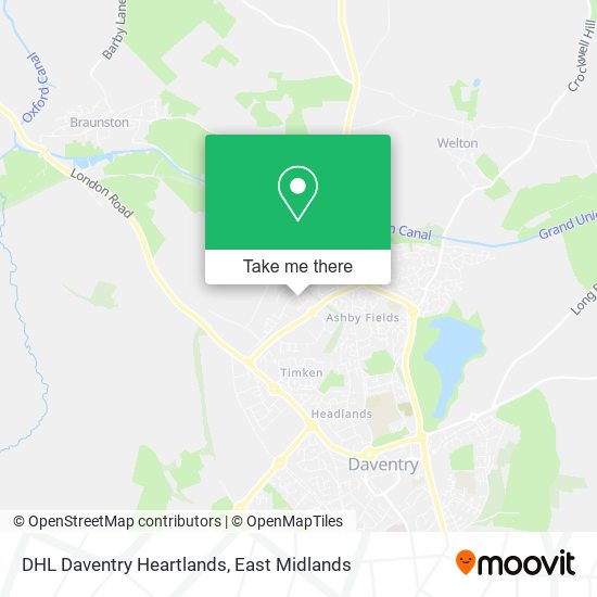 DHL Daventry Heartlands map