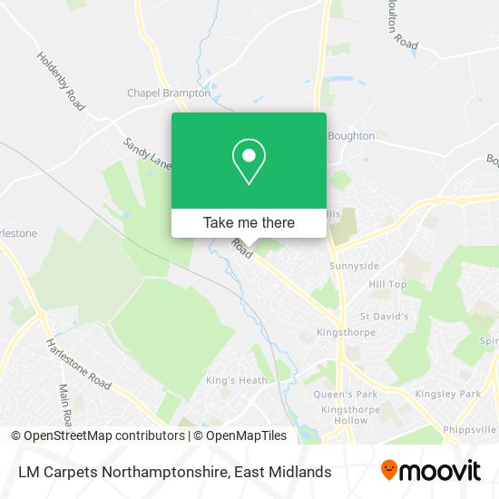 LM Carpets Northamptonshire map