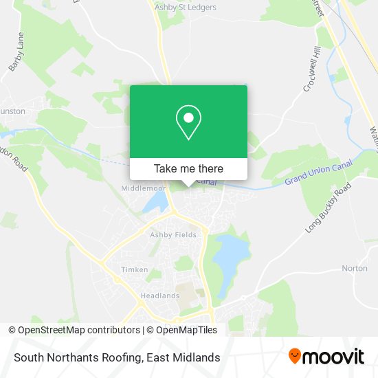 South Northants Roofing map