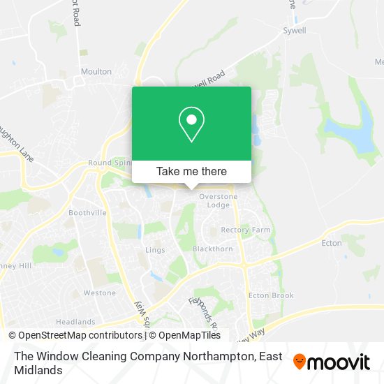 The Window Cleaning Company Northampton map