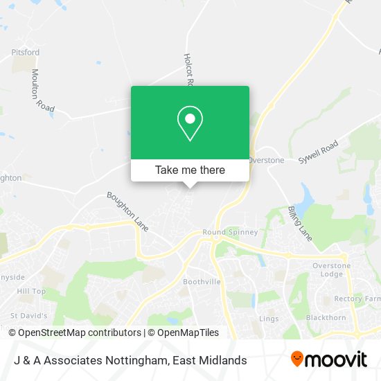 J & A Associates Nottingham map