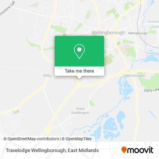 Travelodge Wellingborough map