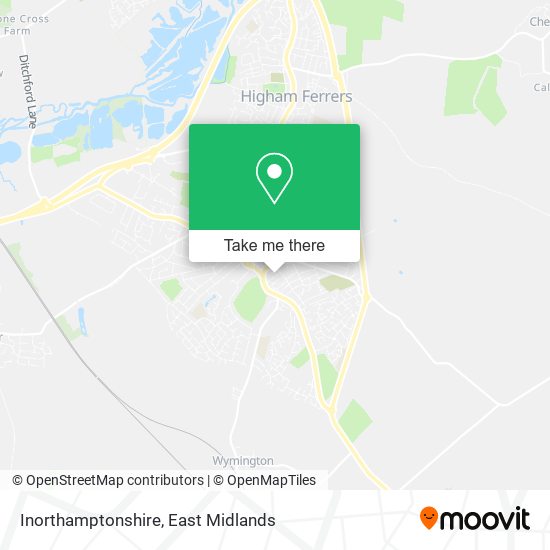 Inorthamptonshire map