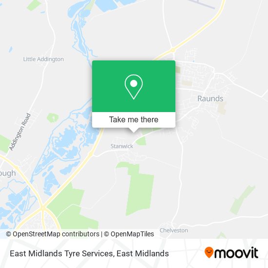 East Midlands Tyre Services map