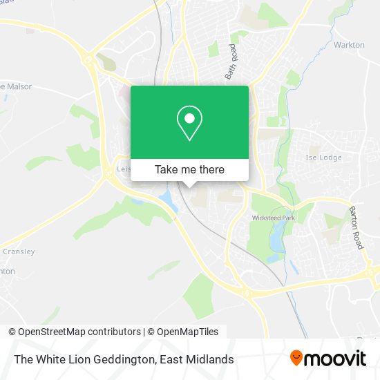 The White Lion Geddington map