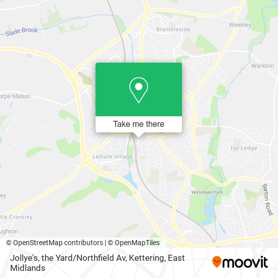 Jollye's, the Yard / Northfield Av, Kettering map