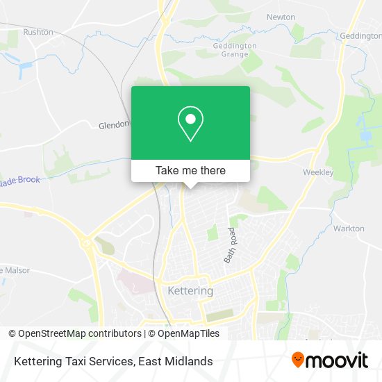 Kettering Taxi Services map