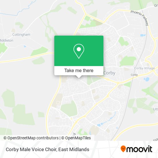 Corby Male Voice Choir map