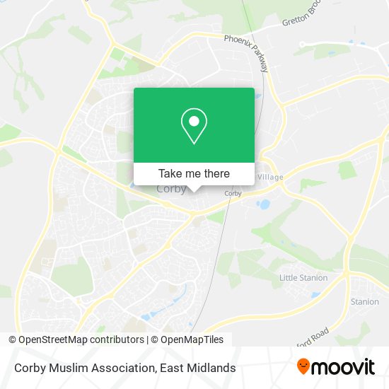 Corby Muslim Association map