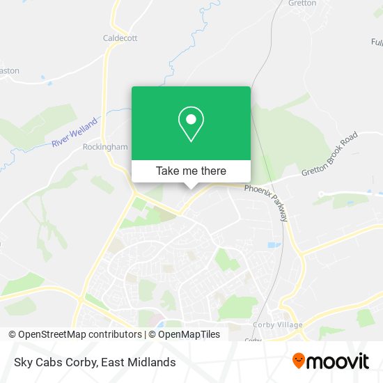 Sky Cabs Corby map