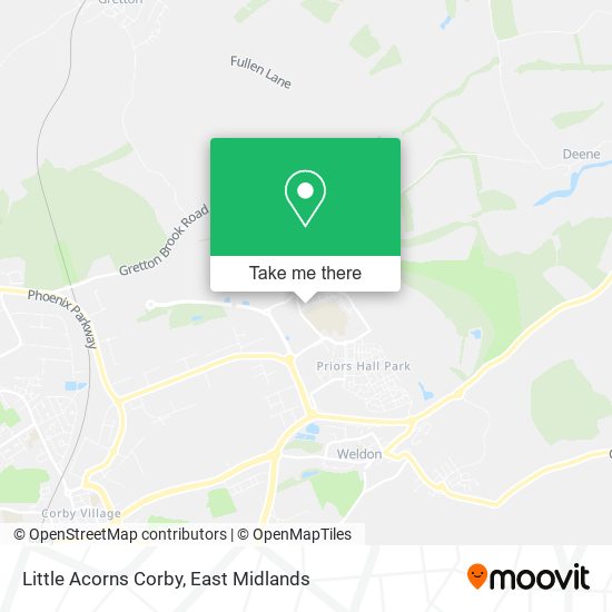 Little Acorns Corby map