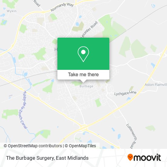 The Burbage Surgery map