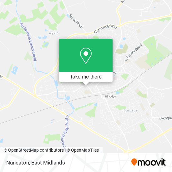 Nuneaton map