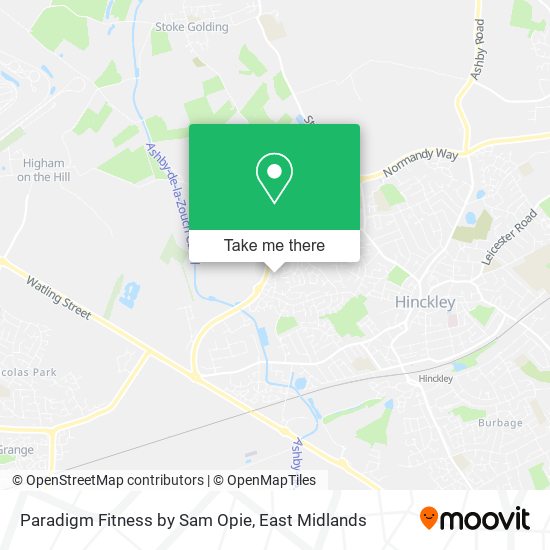 Paradigm Fitness by Sam Opie map