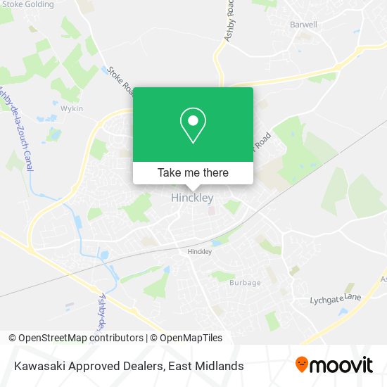 Kawasaki Approved Dealers map