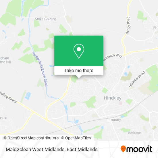 Maid2clean West Midlands map