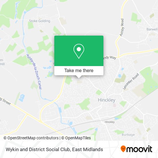 Wykin and District Social Club map