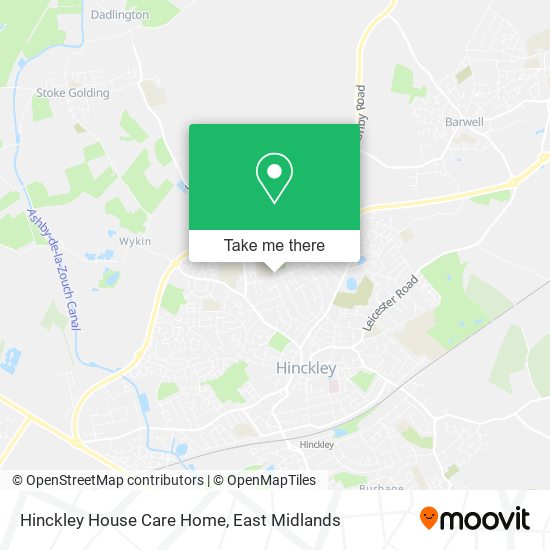Hinckley House Care Home map