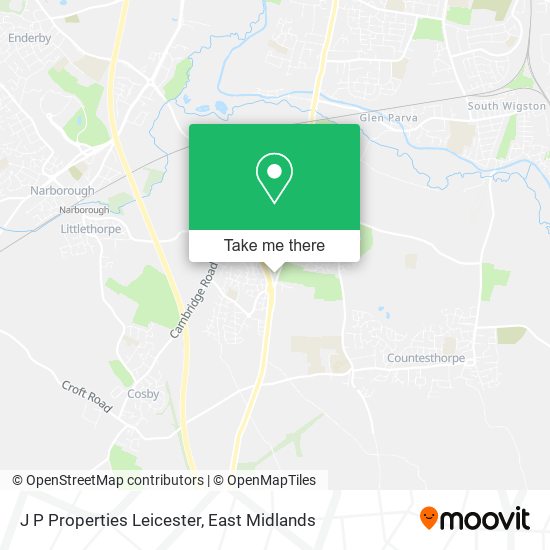 J P Properties Leicester map