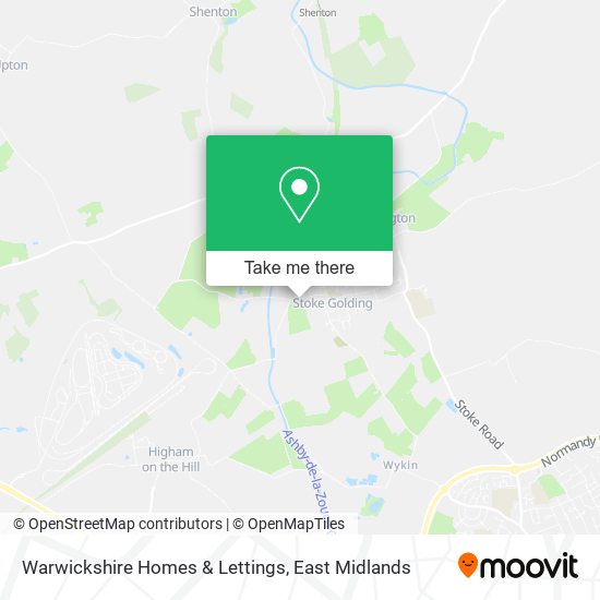 Warwickshire Homes & Lettings map