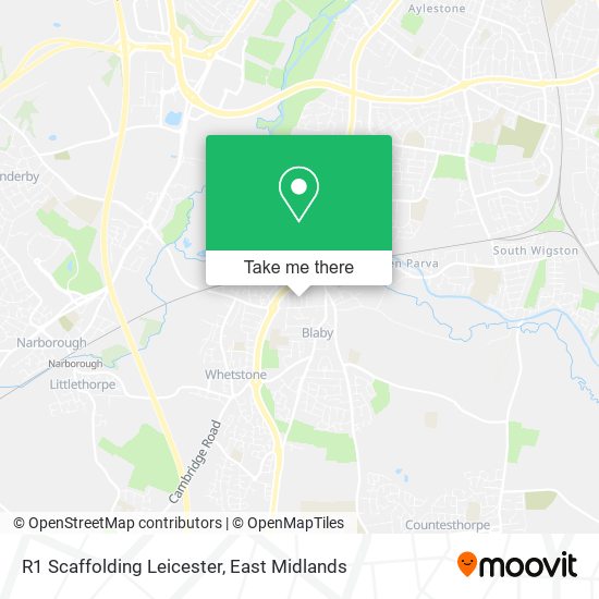 R1 Scaffolding Leicester map