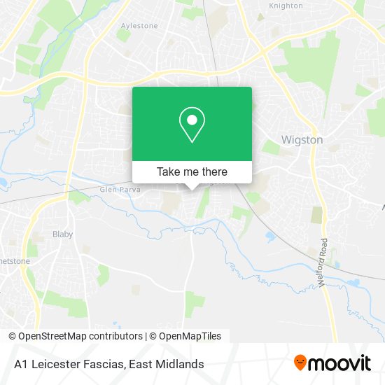 A1 Leicester Fascias map