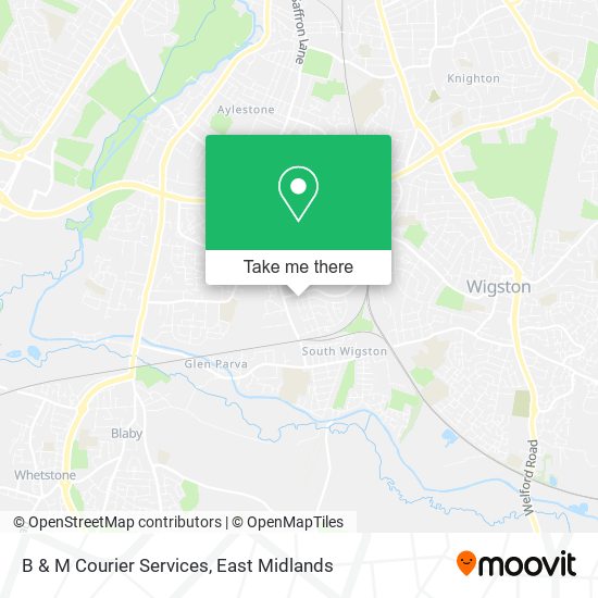 B & M Courier Services map