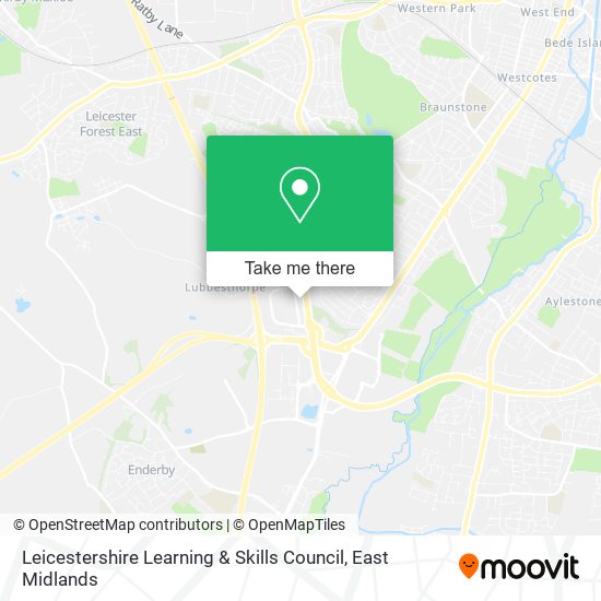 Leicestershire Learning & Skills Council map