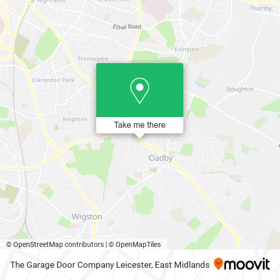 The Garage Door Company Leicester map