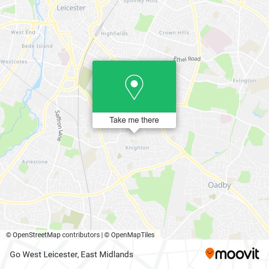 Go West Leicester map