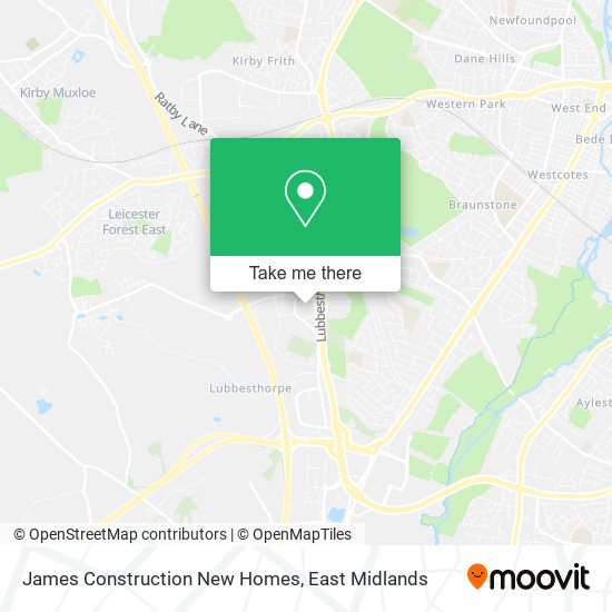 James Construction New Homes map