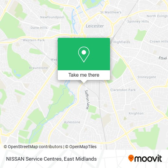 NISSAN Service Centres map