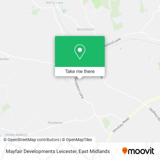 Mayfair Developments Leicester map