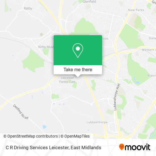 C R Driving Services Leicester map