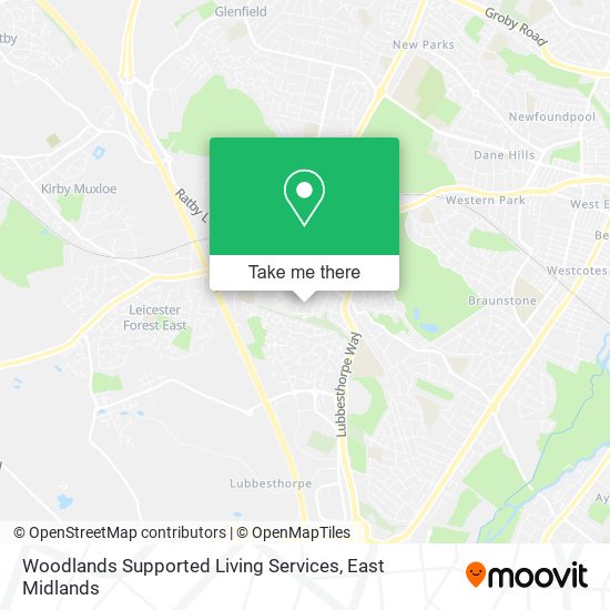 Woodlands Supported Living Services map