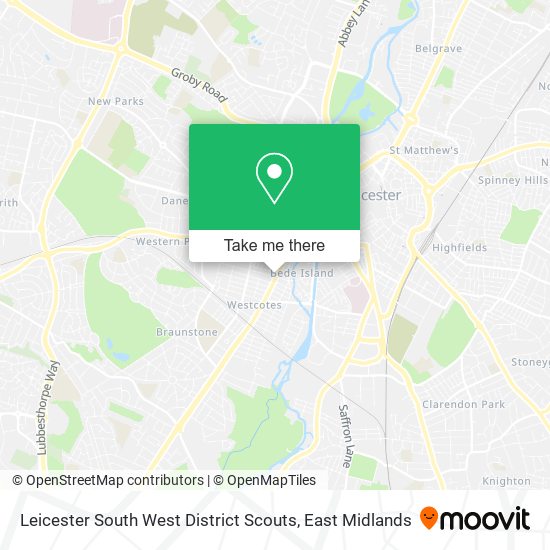 Leicester South West District Scouts map