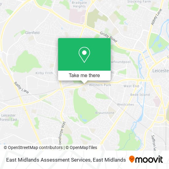 East Midlands Assessment Services map