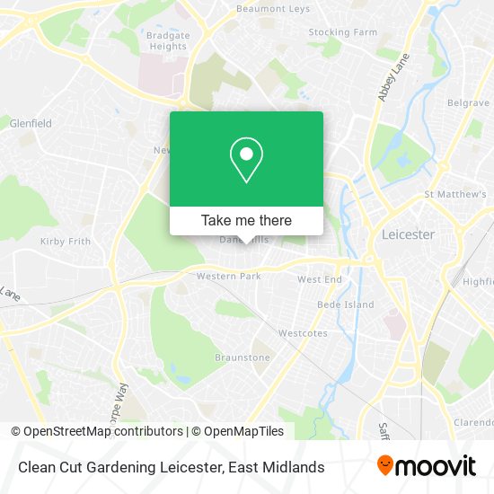 Clean Cut Gardening Leicester map