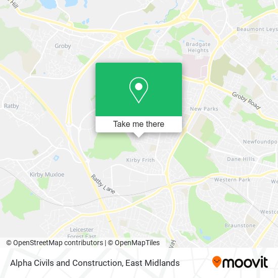 Alpha Civils and Construction map