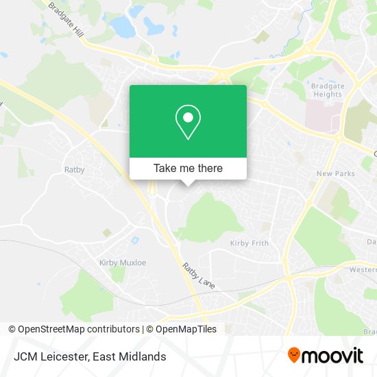 JCM Leicester map