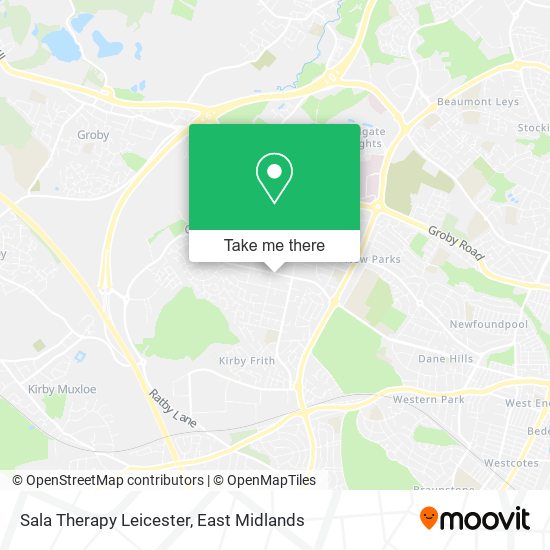 Sala Therapy Leicester map