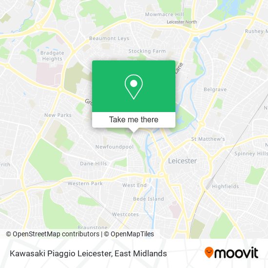 Kawasaki Piaggio Leicester map