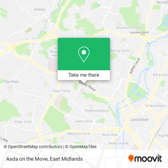 Asda on the Move map