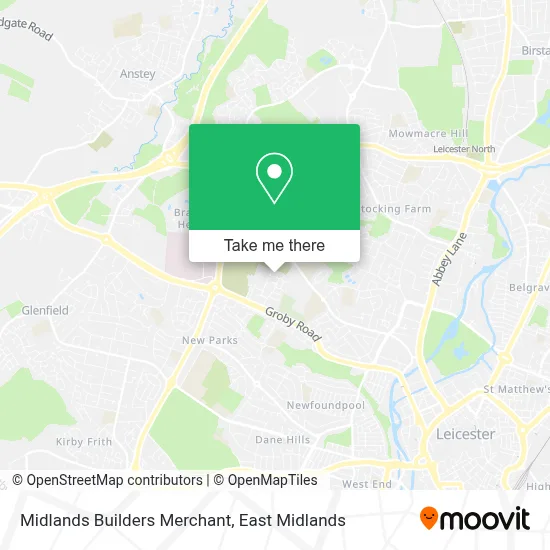 Midlands Builders Merchant map