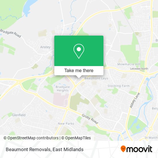 Beaumont Removals map