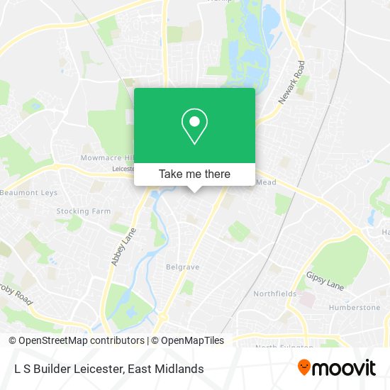 L S Builder Leicester map