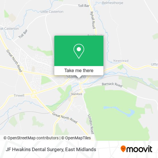 JF Hwakins Dental Surgery map