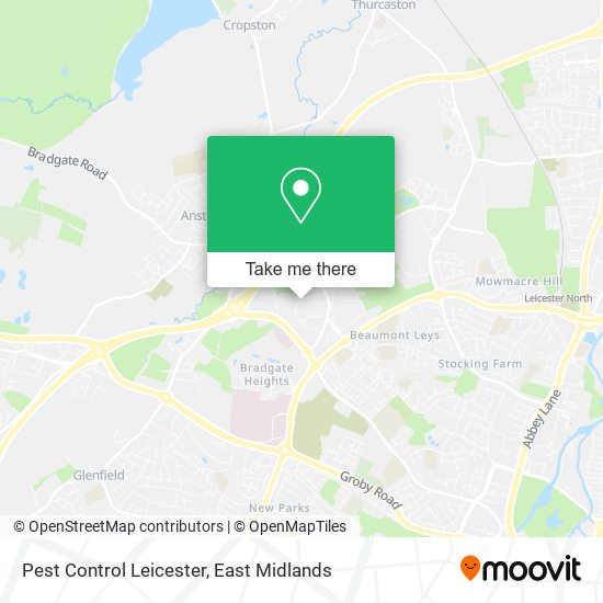 Pest Control Leicester map
