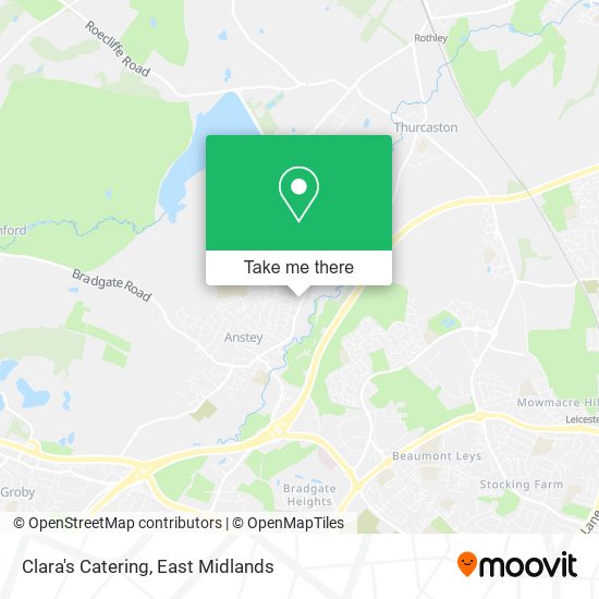 Clara's Catering map